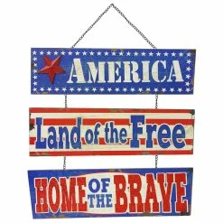 Budget 🎉 Traditions Hanging 3 Verse Patriotic Sign ⭐