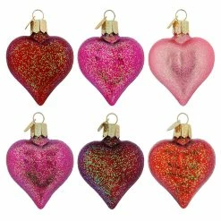 Top 10 ❤️ Traditions Assorted Colored Heart Ornaments Set/6 🌟
