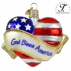 Best Sale ✨ Traditions God Bless America Heart Ornament 😍
