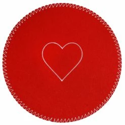 Best deal ⌛ Traditions Felt Heart Round Placemats Set/4 🔔 -Ornament shop 46007037c