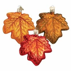 Coupon 🧨 Traditions Maple Leaf Ornaments Set/3 ⭐