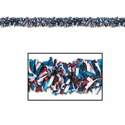 Deals 🧨 Traditions 6-Ply Metallic Red, White & Blue Festooning Garland 👍