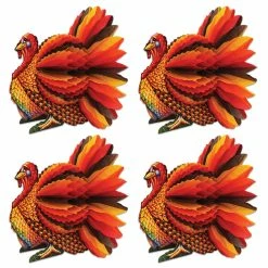 Best Pirce ⭐ Traditions Tissue Turkey Centerpieces Set/4 ⌛