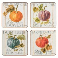 Best Sale 👍 Traditions Pumpkin Patch Coasters Set/4 🌟