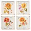Outlet 🤩 Traditions Sunflower Patch Coasters Set/4 💯 -Ornament shop C46016021