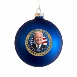 Promo 🎁 Traditions President Biden Glass Ball Ornament ✨
