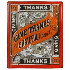 Hot Sale 💯 Traditions Give Thanks Metal Embossed Wall Art 🛒