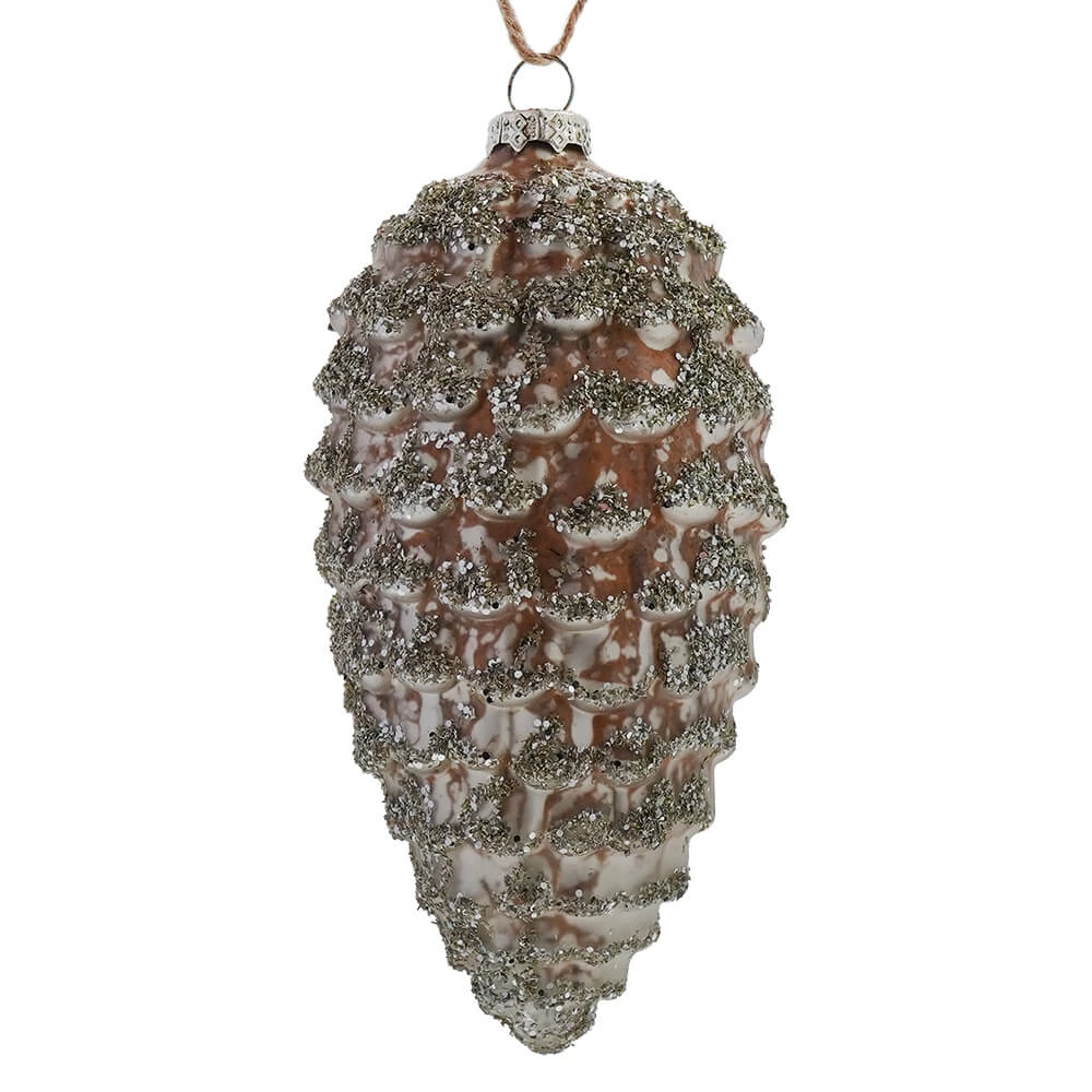 New β¨ Traditions Glittered Glass Pine Cone Ornament π 3 New β¨ Traditions Glittered Glass Pine Cone Ornament π