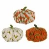 Best Pirce 😉 Traditions Orange, White & Green Wooly Pumpkins Set/3 ⌛ -Ornament shop FGS76153