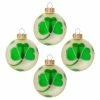 Flash Sale ⌛ Traditions Shamrock Design Glass Ball Ornaments Box/4 🎉 -Ornament shop GG0219B