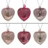 Deals 🔥 Traditions Heartfelt Striped Ornaments Set/6 ❤️ -Ornament shop GO 4533LM