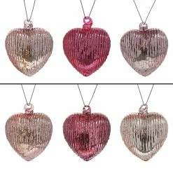 Deals 🔥 Traditions Heartfelt Striped Ornaments Set/6 ❤️