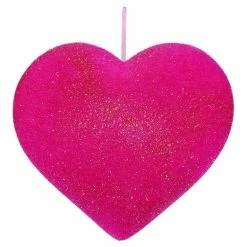 Best Pirce ⭐ Traditions Hot Pink Large Flocked Heart ⌛