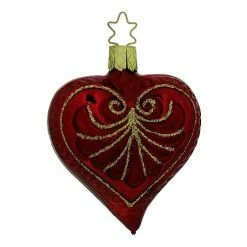 Deals 😍 Traditions Elegant Dark Red Heart Ornament ⭐