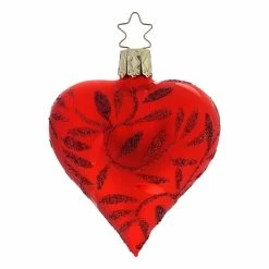 Outlet 😉 Traditions Delights Matt Red Heart Ornament 👍
