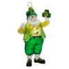 Flash Sale 😀 Traditions Glass Irish Santa Ornament 🎉 -Ornament shop J9008