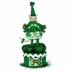 Best Sale 😉 St. Patrick's White Cat Girl On Green Box - Traditions Exclusive 🤩