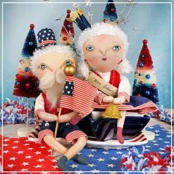 Hot Sale 👍 Traditions Little Miss Liberty Doll 😉 -Ornament shop JS7079 display