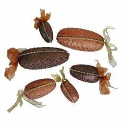 Wholesale 👍 Traditions Glittered Copper & Brown Pine Cone Boxes Set/6 🛒