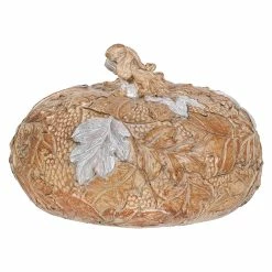 Discount 🧨 Traditions Tan Stout Pumpkin With Embossed Leaves 🛒