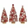 Budget ⭐ Traditions Valentine Golden Blush Bottle Brush Trees Set/3 👍 -Ornament shop LC1536