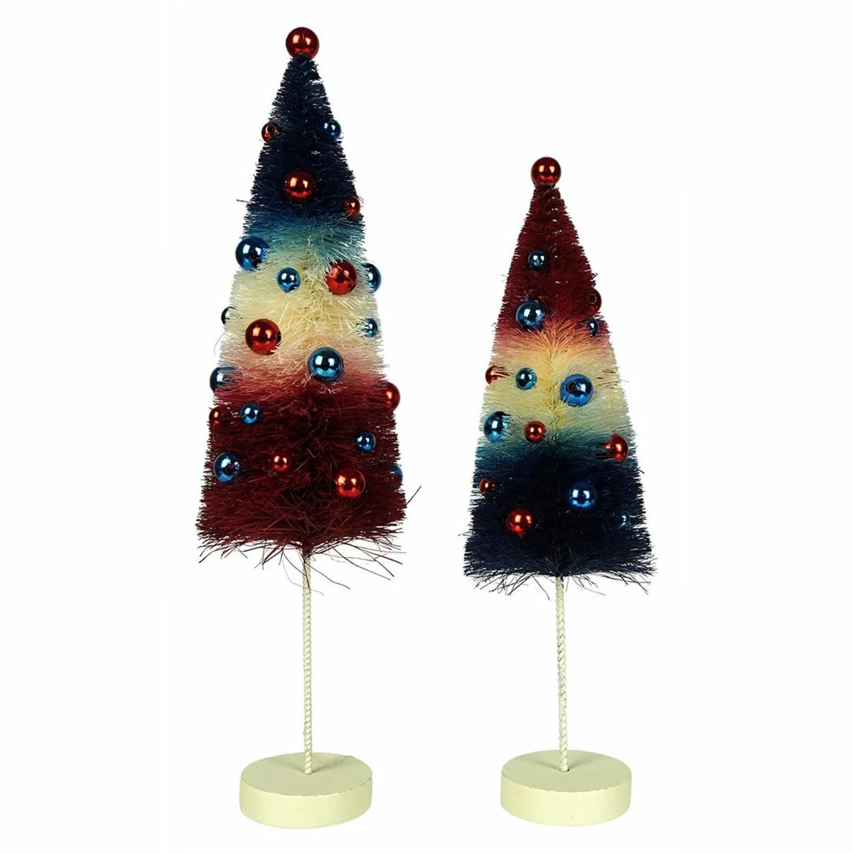Brand new 🌟 Traditions Americana Rocket Bottle Brush Trees Set/2 🤩 3 Brand new 🌟 Traditions Americana Rocket Bottle Brush Trees Set/2 🤩