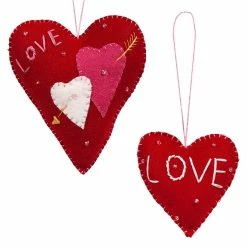Best Sale ⭐ Traditions Made With Love Heart Ornaments Set/2 ⭐