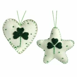 Best Sale 🛒 Traditions Shamrock Star/Heart Ornaments Set/2 ⌛