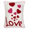 Budget 🎉 Traditions White "Love" Pillow With Red Hearts ⭐ -Ornament shop LD171154