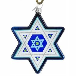 Discount 🧨 Traditions Star Of David Hanukkah Glass Ornament 😀