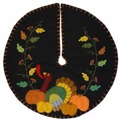 Discount ✔️ Traditions Turkey And Pumpkins Tree 👗 Skirt 👏