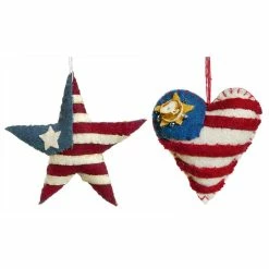 Deals 🧨 Traditions Star & Heart Ornaments Set/2 🤩