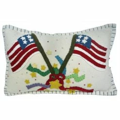 Flash Sale 👍 Traditions Patriotic Flags Waving Pillow 🥰