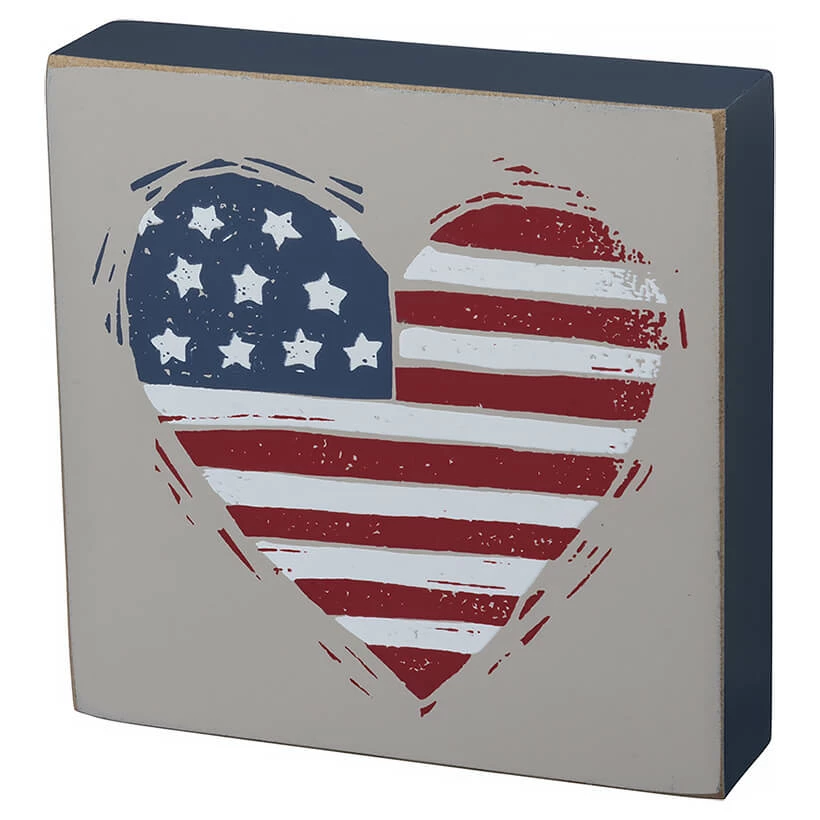 Deals 𧨠Traditions Patriotic Heart Block Sign 𧨠3 Deals 𧨠Traditions Patriotic Heart Block Sign π§¨