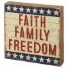 New ✔️ Traditions Faith, Family & Freedom Box Sign 😉 -Ornament shop PK107382