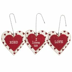 Cheap 😍 Traditions Love Heart Ornaments Set/3 😀