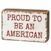 Promo 🌟 Traditions Proud To Be An American Block Sign 🛒