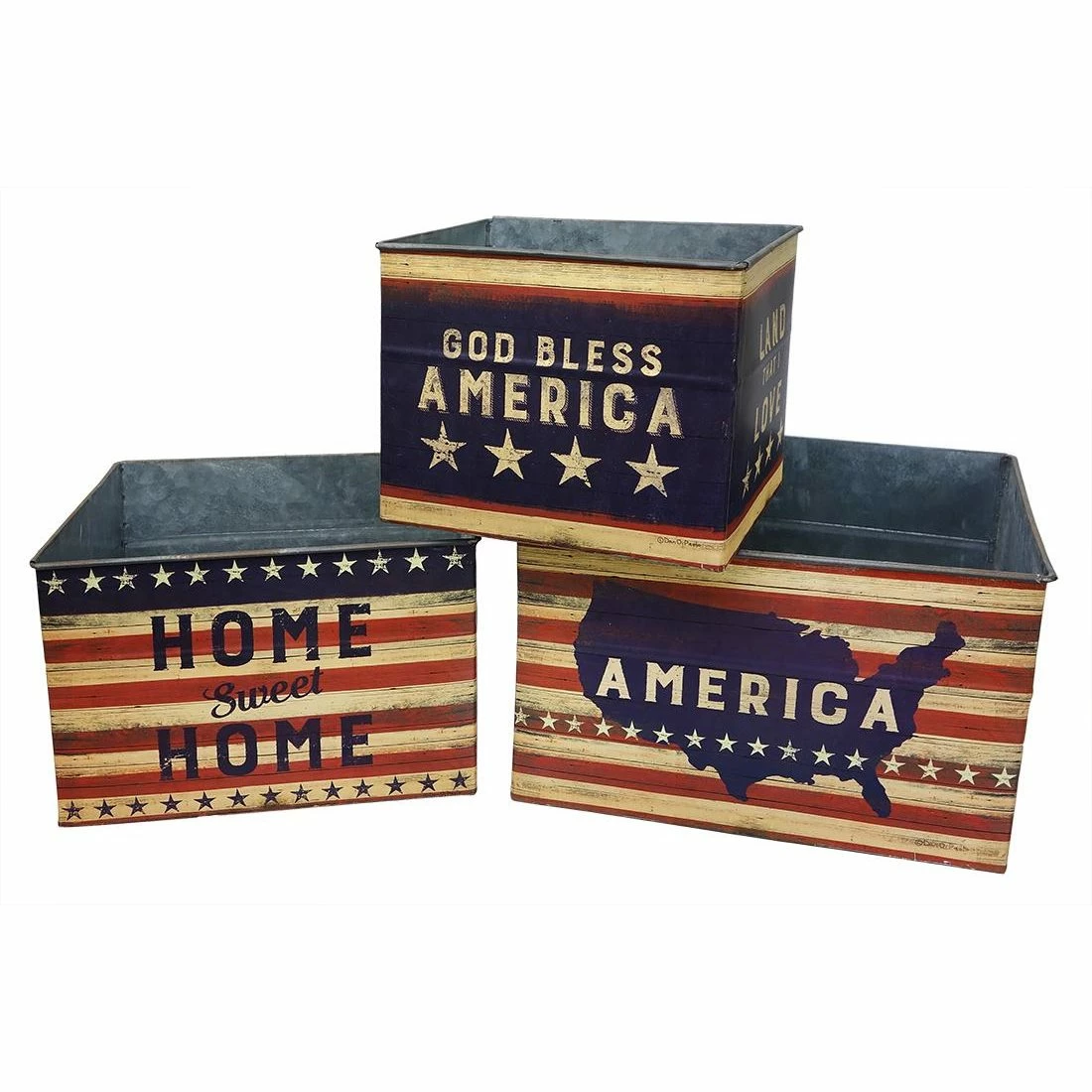 Promo π₯ Traditions Patriotic Tin Boxes Set/3 π 3 Promo π₯ Traditions Patriotic Tin Boxes Set/3 π
