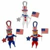 Promo 🛒 Traditions Patriotic Red, White & Blue Chenille Cat Ornaments Set/3 🔔 -Ornament shop PP 40