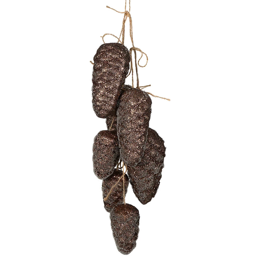 Cheap π Traditions Brown Glittered Hanging Pinecones π 3 Cheap π Traditions Brown Glittered Hanging Pinecones π
