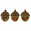 Cheapest 😉 Traditions Fall Acorn Applique Ornaments Set/3 🛒 -Ornament shop RL8247