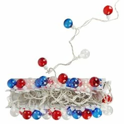 Best Sale 🤩 Traditions Patriotic Globe Light String 👍 -Ornament shop SS2402200b 1