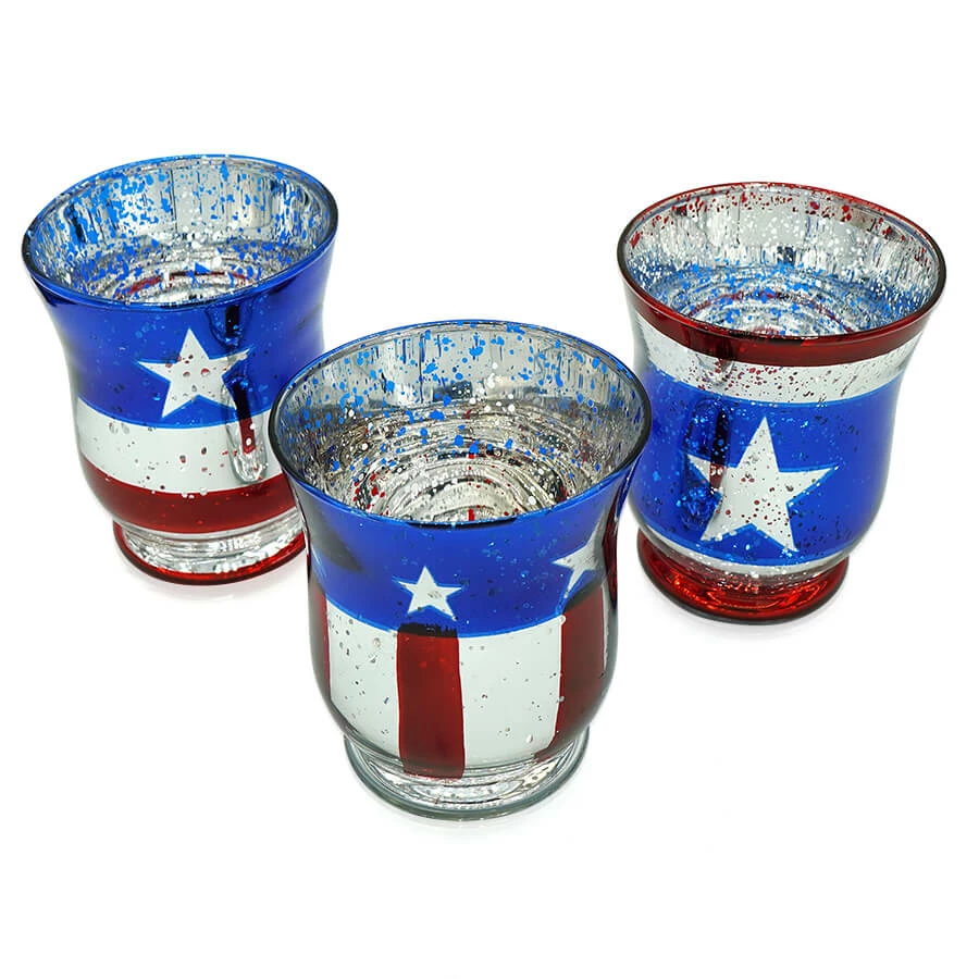Budget π Traditions Mercury Americana Glass Hurricane Set/3 π 4 Budget π Traditions Mercury Americana Glass Hurricane Set/3 π - Image 2