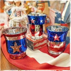 Budget π Traditions Mercury Americana Glass Hurricane Set/3 π 7 Budget π Traditions Mercury Americana Glass Hurricane Set/3 π -Ornament shop SS2468070c