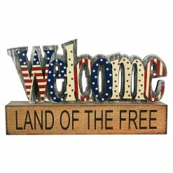 Coupon 😉 Traditions Patriotic Welcome Table Top Sign ⭐