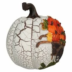 Cheap 🌟 Traditions White Harvest Pumpkin With Wheelbarrow & Pumpkins ❤️ -Ornament shop SS2484560wb