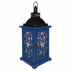 Coupon 👍 Traditions Blue Lighted Wood & Metal Patriotic Lantern ❤️
