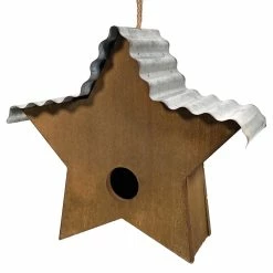 Discount 😉 Traditions Red Striped Americana Star Birdhouse 👏 -Ornament shop SS2568060rb