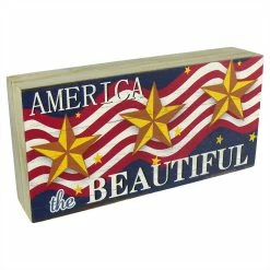 Coupon 🌟 Traditions America The Beautiful Wood Americana Block 🎉