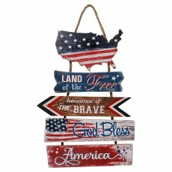 Promo 💯 Traditions Wood Americana U.S.A Wall Hanging Sign 👍